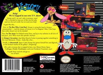 Ren & Stimpy Show, The - Veediots! (USA) box cover back